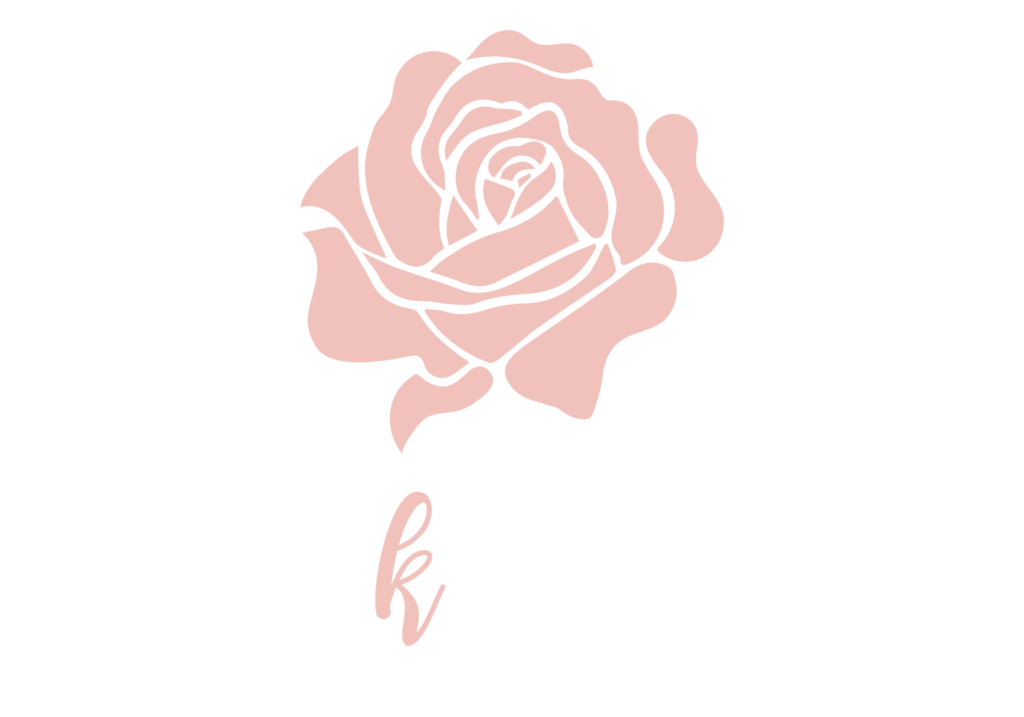 Logo pictogramme avec un rose flat design rose et blanc pour la Fabri'k à bonheurs à Roanne
